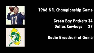 1966 NFL Championship Game Radio Broadcast [upl. by Neyud]