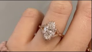 Rachael Engagement Ring with 2ct Marquise Cut Diamond in 14k Rose Gold [upl. by Maryjo803]