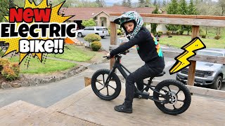 Can I Jump It I Got An Electric Bike Thumpstar Electric Balance Bike [upl. by Eirrotal746]