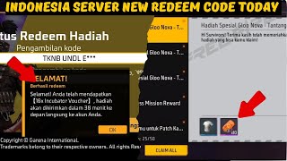 Indonesia server new redeem code today 🔥 ff Indonesia server new event today 🎯 [upl. by Sirred]