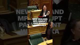 New Zealand MPs disrupt parliament with haka [upl. by Lasonde]