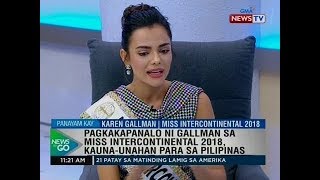 NTG For the record Karen Gallman Miss Intercontinental 2018 [upl. by Nawuq]