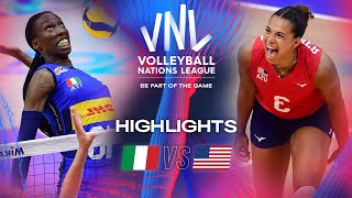 🇮🇹 ITA vs 🇺🇸 USA  Quarter Finals  Highlights  Womens VNL 2024 [upl. by Jeana]