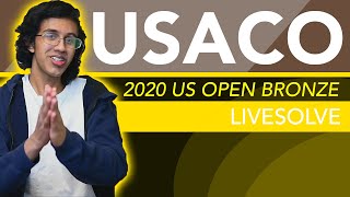 USACO 2020 Open Contest Bronze Full Contest Python Livesolve [upl. by Janina136]