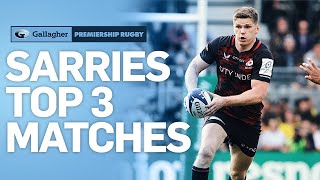 Saracens Top 3 Matches This Season  Gallagher Premiership Final 202223 [upl. by Nov]