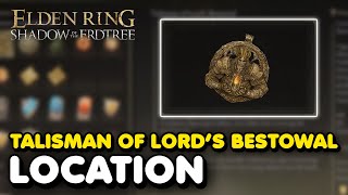 Elden Ring DLC  Talisman of Lords Bestowal Location Increases Poise After Using a Flask [upl. by Olivann]