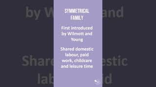 Symmetrical Family  60 Second Sociology Families and Households [upl. by Joellyn]