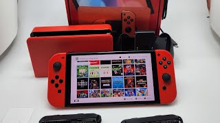 Consola Switch OLED Edición especial MARI0 red equipada con magia y memoria de 1TB llena de juegos [upl. by Gottwald]