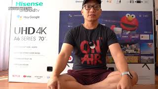 Hisense A6G Series 70quot UHD 4K Unboxing Setup First Impressions [upl. by Ahselrac]