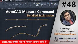 AutoCAD Measure Command AutoCAD Tutorials 48  HindiUrdu autocad 202125 cad design [upl. by Pronty703]