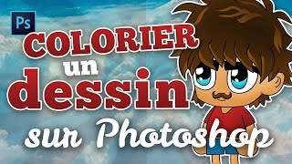 TUTO  COLORIER UN DESSIN SUR PHOTOSHOP [upl. by Rhyne628]