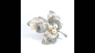 Mikimoto Estate Akoya Pearl Brooch Silver 5 mm M394 [upl. by Linson457]