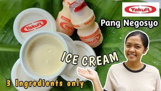 YAKULT ICE CREAM PANG NEGOSYO EASY TO MAKE 3 INGREDIENTS ONLY ATE JOYS MERIENDA [upl. by Sidhu511]