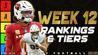 Week 12 Tight End amp Quarterback Rankings  2024 Fantasy Football [upl. by Zitah]