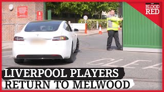 Liverpool Players Arrive At Melwood For Training  Minamino van Dijk Milner [upl. by Nirmak]