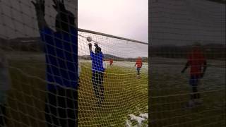 ⚽Cannonade on goalie calcio football soccerviralomsak [upl. by Namruht]