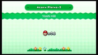 New Super Mario Bros U Deluxe Acorn Plains  3 Yoshi Hill [upl. by Towny]