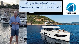 Florida Absolute Yacht Navetta 58 For Sale See the Main Salon  Text FL Yacht Broker 5612851212 [upl. by Anilejna]