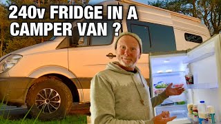 living the van life  Can you run a domestic 240v AC fridge in a camper van  RV [upl. by Airenahs788]