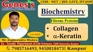 Collagen  Keratin  Biochemistry  New online quotBatchquot for CSIR NETJRF  IITJAM [upl. by Cutlip363]