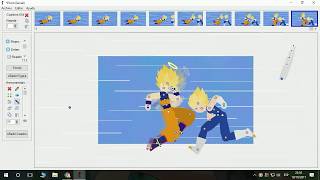 Pivot Speed Animate2 Goku vs Majin Vegeta [upl. by Marchal]