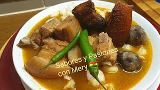 🇧🇴🇧🇴FRICASÉ DE CERDO  PACEÑO  BOLIVIANO [upl. by Cock147]