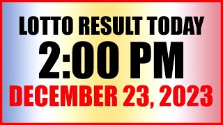 Lotto Result Today 2pm December 23 2023 Swertres Ez2 Pcso [upl. by Enimzaj]