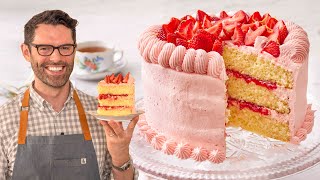 Amazing Strawberry Lemonade Cake Recipe [upl. by Welcome]