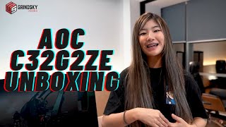 GrindSky Unboxing  AOC C32G2ZE Gaming Monitor [upl. by Tillford]