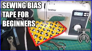 How to Sew Bias Tape for Beginners  Tock Custom  Brother ST150HDH  How to use a sewing machine [upl. by Joya]