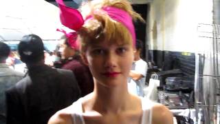 Backstage at Marc by Marc Jacobs SS10 with Daniela Kocianova Supreme Management [upl. by Ramberg]