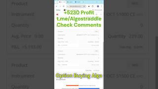 Option Buying Algo 5K Profit nifty banknifty sensex algotrading algotradingtelugu optionbuying [upl. by Easlehc]