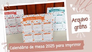 CALENDÁRIO DE MESA 2025 PARA IMPRIMIR  YOU MIMOS  DIY PASSO A PASSO [upl. by Giacobo]