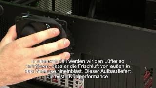 How to install the Corsair Cooling™ Hydro Series H50 CPU cooler German [upl. by Jemine]