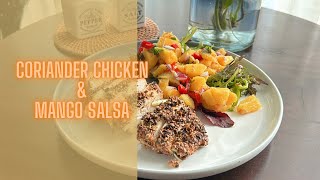 Coriander chicken amp Mango salsa  Quick ampHealthy recipe  Healthy dinner  culinise [upl. by Atinomar365]