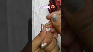 Diy ring with safety pin 😳shorts trending diy [upl. by Hatch]