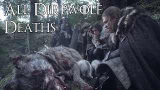 All Direwolf Deaths  Direwolves Game of Thrones Deaths Deaths [upl. by Atinet]