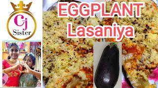 Aubergine Lasagna Eggplant Lasagnalesagna in tamileasy vegetarian recipes [upl. by Ahseinet]