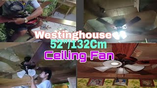 Assemble And Install Westinghouse Ceiling Fan 52quot132Cm [upl. by Akeinahs]