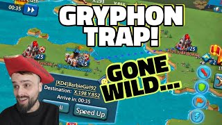 GRYPHON TRAP CAPS AND SOLOS VICTIM MIRAGE REALM OP  Lords Mobile [upl. by Jeggar]