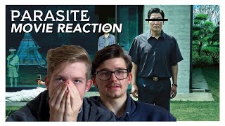 PARASITE 2019  MOVIE REACTION  REVIEW  FIRST TIME WATCHING [upl. by Haletta488]