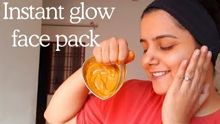 Get instantly bright skin this wedding season  Homemade besan haldi facepack  trending vlog [upl. by Ohce]