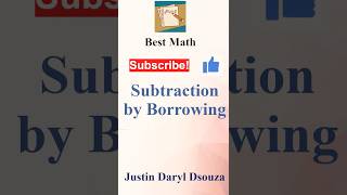 Subtraction by Borrowing  Basic Math  subtraction maths basicmaths easymethods mathtricks [upl. by Streetman]