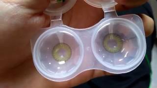 Lentes de contato  Air Optix Colors  GEMSTONE GREEN  Unboxing  Resenha [upl. by Dragelin208]