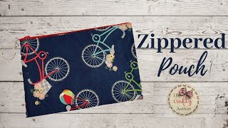 EASY BEGINNER ZIPPERED POUCH WITH LINING [upl. by Oivlis]