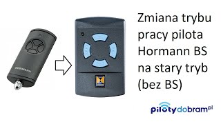 Zmiana trybu pracy pilota Hormann BS na stary typ kodowania [upl. by Aicala814]