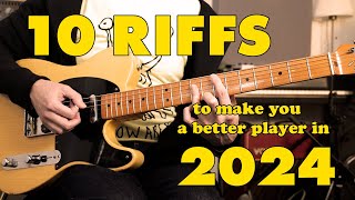 10 Legendary Riffs that will make you a better player in 2024 [upl. by Stewardson]