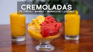 COMO PREPARAR CREMOLADA DE FRESA LÚCUMA MARACUYÁ Y MANGO A COMER  COMIDA PERUANA [upl. by Colwin]