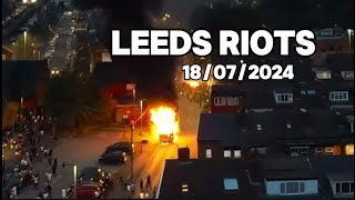 UK Riots 2024  LEEDS West Yorkshire [upl. by Bridgette991]