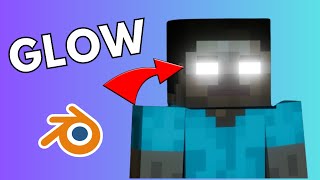 How To Make Glowing Eyes  Minecraft Animation Tutorial Blender 40 [upl. by Sakmar]